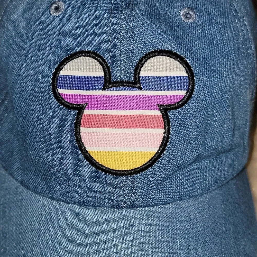 DISNEY RETRO DENIM BASEBALL CAP HAT, FOR AGES 14 AND UP